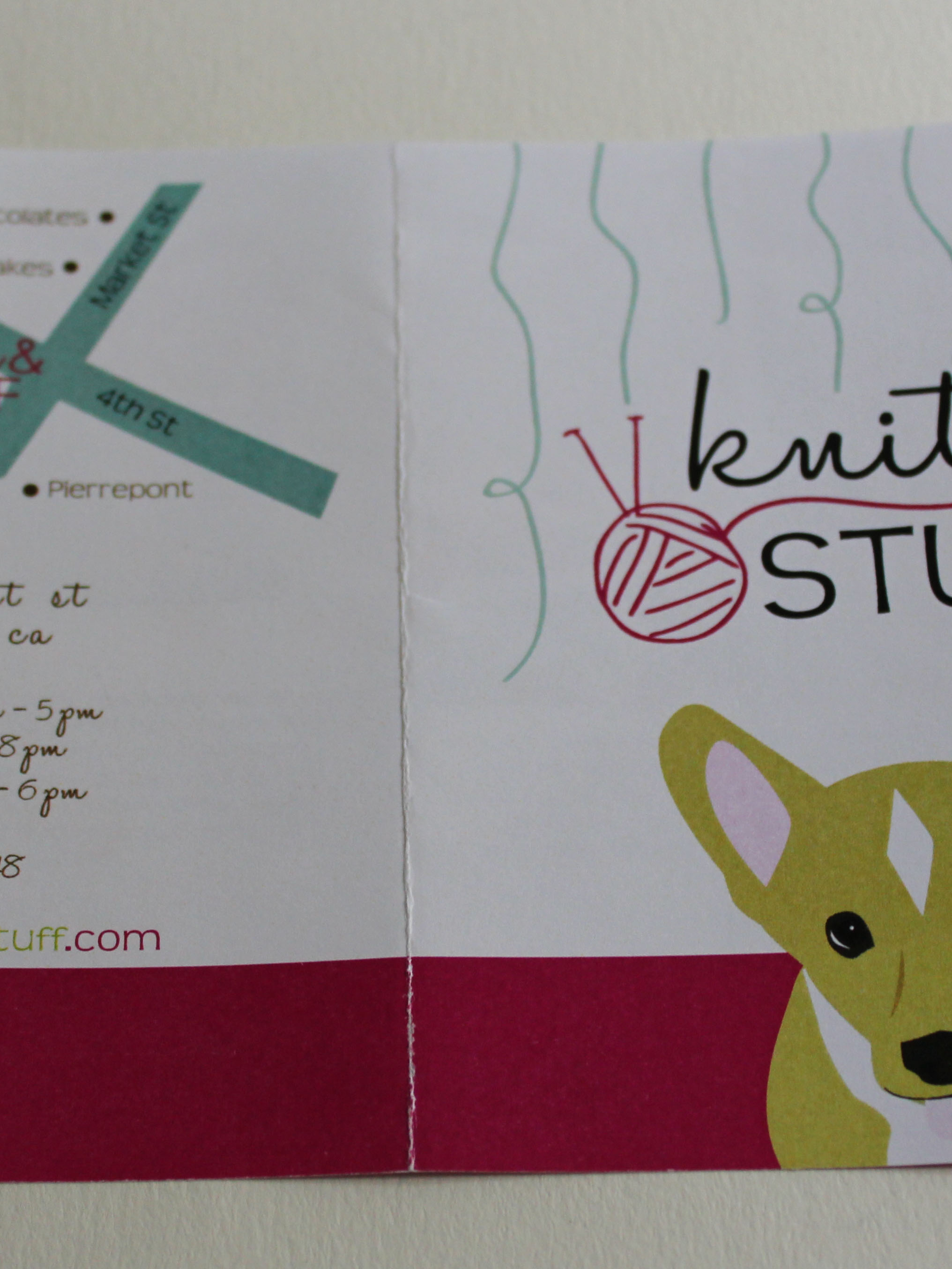 Knits & Stuff Brochure Back